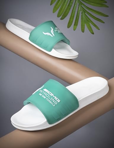 LIDDU Premium AMG1.6 Sliders for Men, Green Sea Green - Image 4