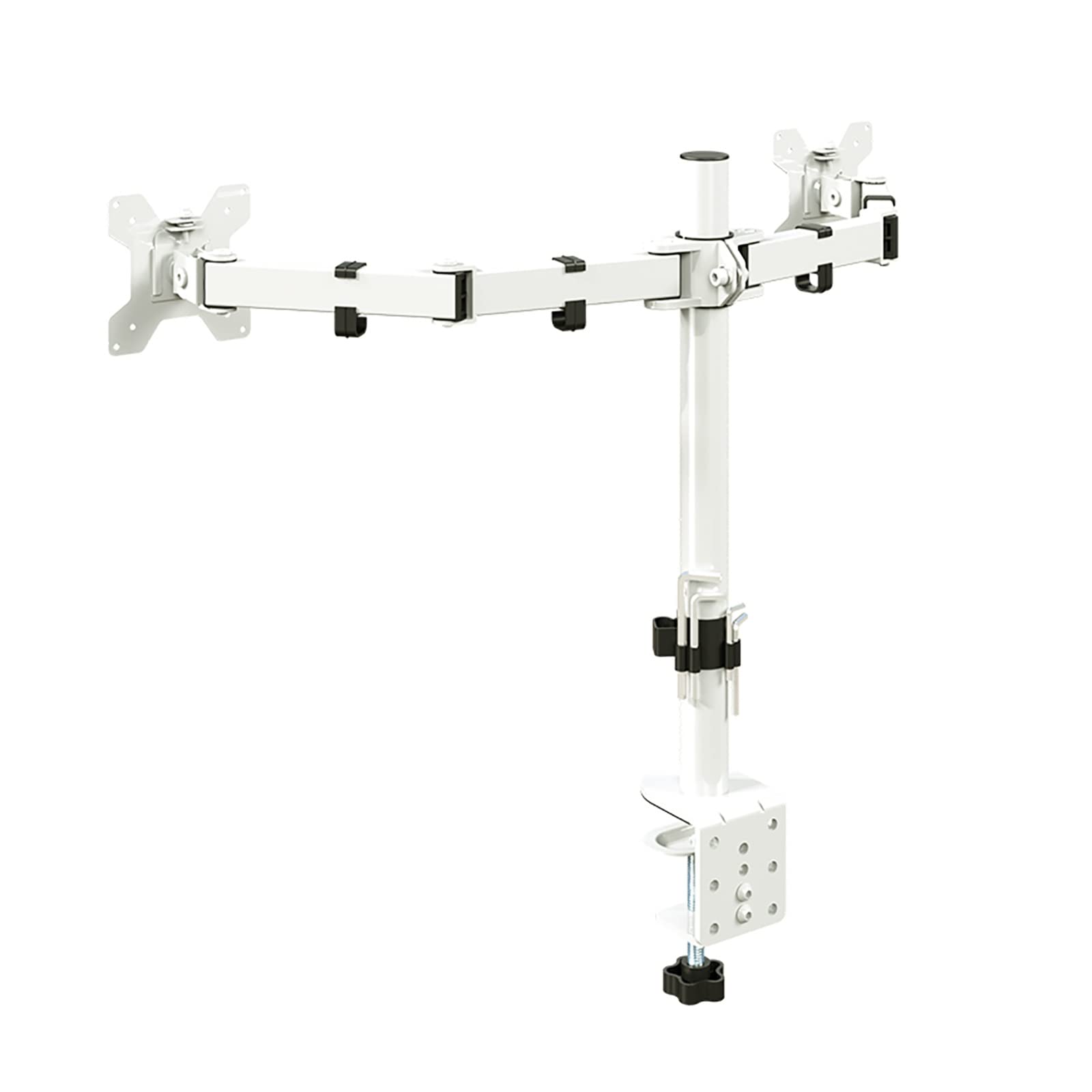 asdchZen Dual Monitor Mount,Ergonomic Monitor Stands For 2 Monitors,Monitor Arm Fits 13 To 27 Inch Lcd Computer Screens,Perforated/Clamped Mounting Base,A