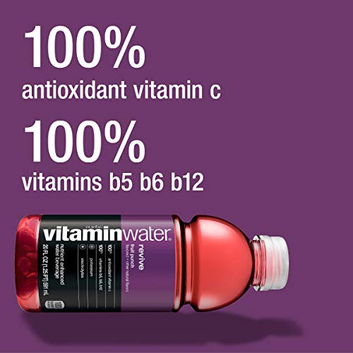 vitaminwater Revive, Fruit Punch Flavored, Electrolyte Enhanced Bottled Water with Vitamin b5, b6, b12, 20 Fl Oz, 12 Pack - Thumbnail 5