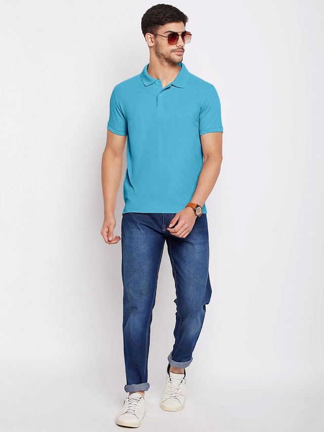 Image of Selvia Men's Solid Regular Fit T-Shirt