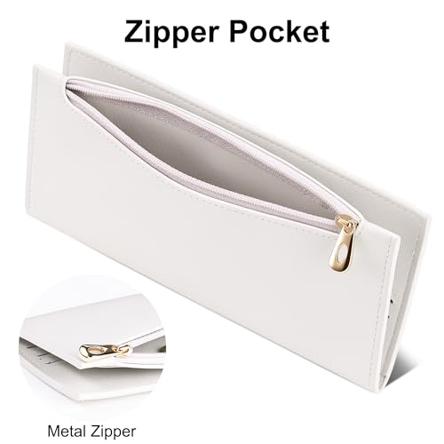 Image of Tipmile Slim Wallet for Women, RFID Blocking Credit Card Holder | Thin Compact Bifold Wallet with Zipper, Ladies Gift