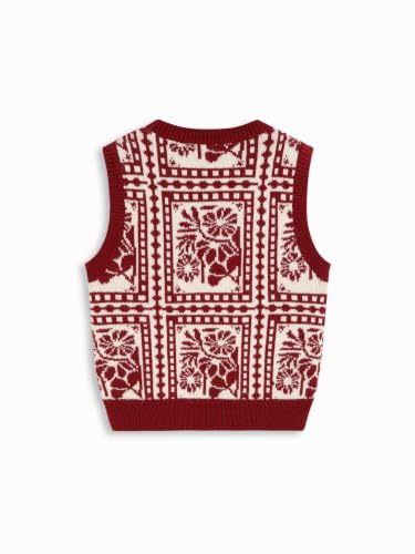 Image of CIDER Sweater Vest Women Sleeveless Cropped Sweaters Cute Graphic Tank Tops Old Money Clothes Fall Outfits