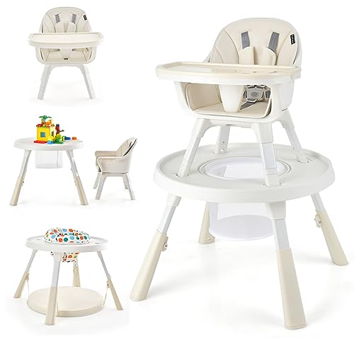 Lifezeal Trona De Bebés, Silla De Comer Con Mesa Desmontable Para Bebés, Asiento Elevador Con Múltiples Funciones Del Bebé, Trona Transformable En Mesa Y Silla, Apto De 4 Meses A 6 Años Beige Lifezeal Trona De Bebés, Silla De Comer Con Mesa Desmontable Para Bebés, Asiento Elevador Con Múltiples Funciones Del Bebé, Trona Transformable En Mesa Y Silla, Apto De 4 Meses A 6 Años Beige