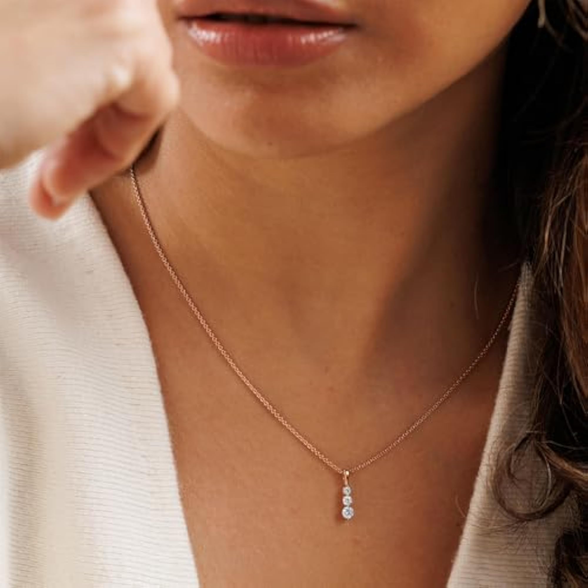 Lab Grown Diamond Pendant in 925 Sterling Silver