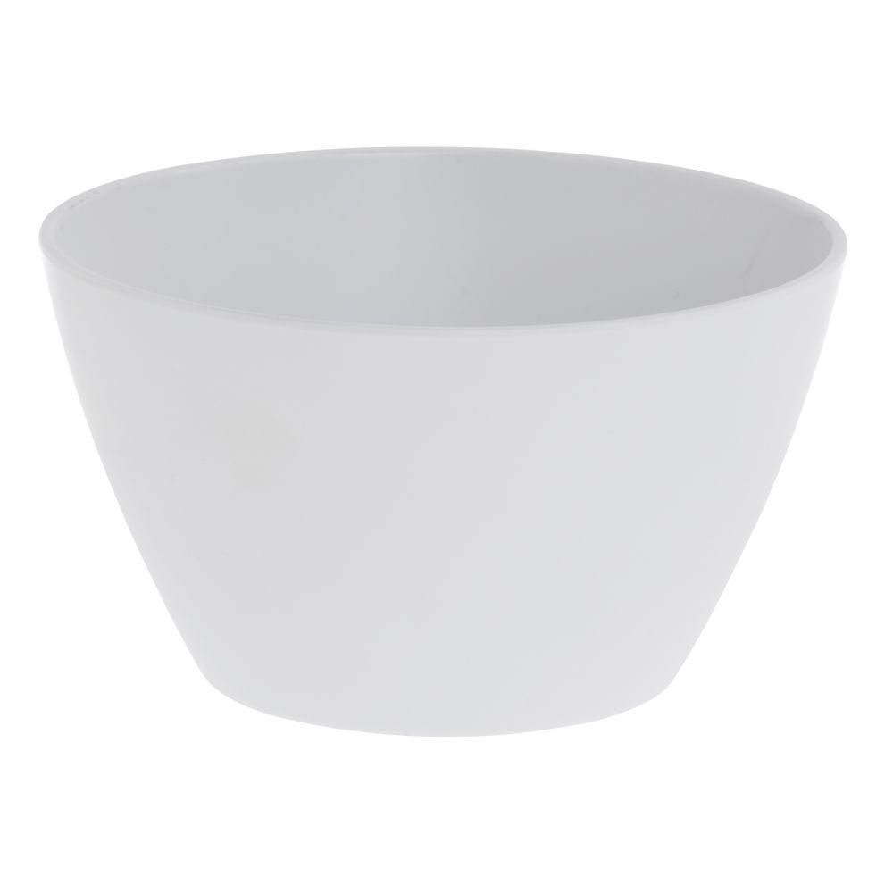 Serving Bowl White Melamine- 7"Dia x 4"D by HUBERT – Melamine, White, Model H0192-WHITE