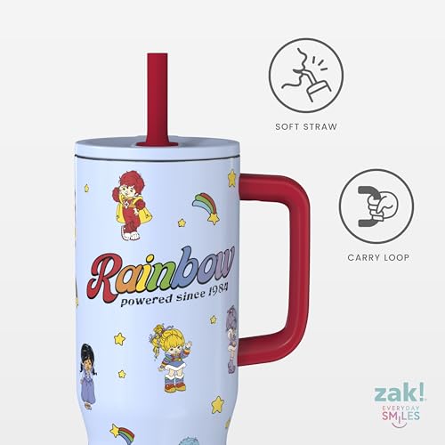 Image of Zak Designs Rainbow Brite 30oz Spill-Proof Stainless Steel Travel Tumbler (Pack of 9)