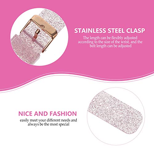 Bracelet de montre silicone bling compatible et ajustable, accessoire de remplacement chic - 7