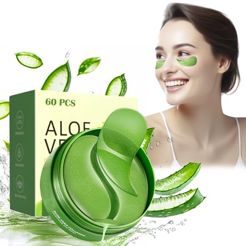 Lktvys Aloe Vera Eye Patches (60 PCS) – Under Eye Patches for Dark Circles & Puffiness | Gel Anti Wrinkles | Hydrating Eye Mask for Women & Men