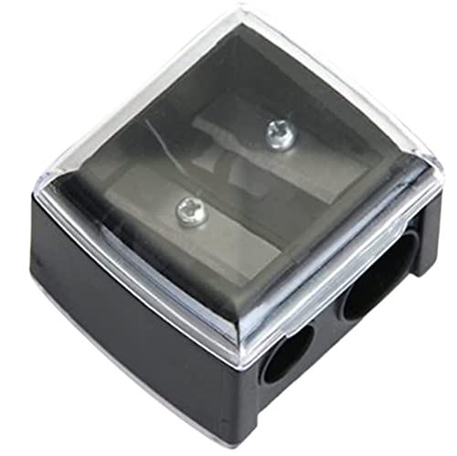 Sacapuntas delineador de ojos, sacapuntas de lápiz de maquillaje con doble agujero, sacapuntas portátil para lápices cosméticos para cejas, delineador de ojos, herramientas de maquillaje