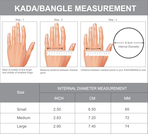 LeCalla Solid 925 Sterling Silver Punjabi Sardar Kada for Men | Small, Medium & Large Sizes 2.5MM Thick Textured Sikh Kada | Men's Cuff Bangle Bracelet2