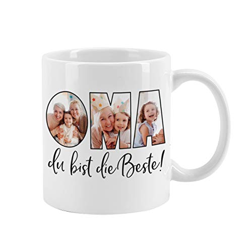 Herz & Heim® Fototasse mit eigenen Bildern für die beste Oma selbst gestalten Cover