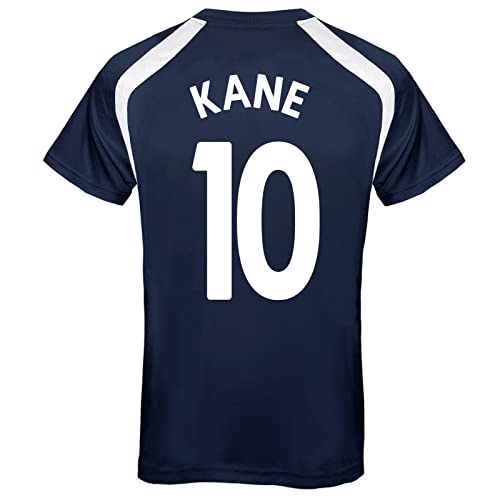 Tottenham Hotspur FC - Camiseta Oficial de Entrenamiento - para Hombre - Poliéster - Azul Marino - Kane 10 - S