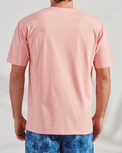 CARIBBEAN JOE Men's Shirt, Pajamas Sleep Top with Palm Island Design, Lightweight and Breathable Pjs4