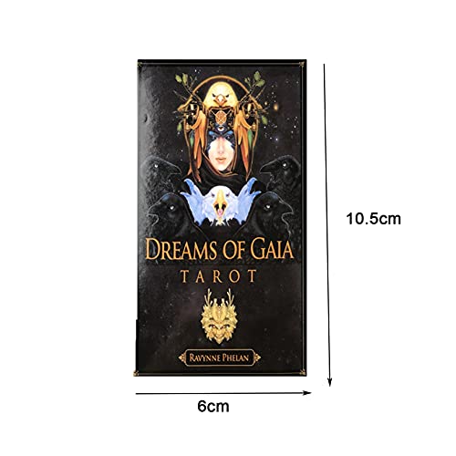 wuxafe 81 Seiten, Träume Von Gaia Tarot, Für Anfänger/Erfahrene Leser, Familienbrettspiel Geheimnisvolle Mit Bunten Box… – Bild 7