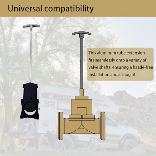 Image of (2 Pack) RV Waste Valve Extension Tube 9 inch -Reliable Solution for Easy Waste Management | TX9HPB RV Waste Valve Handle Replacement | Compatible with RV Sewer Hose Kit | Rod Tube Included