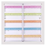 Armario para llaves montado en la pared con cerradura de aluminio plateado para guardar llaves, varios tamaños (39,8 x 6,3 x 78,2 cm), soporte seguro y elegante para llaves del hogar