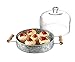Royalty Art Farmhouse Cake Plate with Glass Dome, Rustic Kitchen and Dining Room Platter with Carry Handles, Galvanized Steel Base, Decorative Home Decor for Cupcakes and Pastries