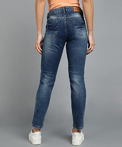 Image of Urbano Fashion Women's Boyfriend Fit Washed Jeans