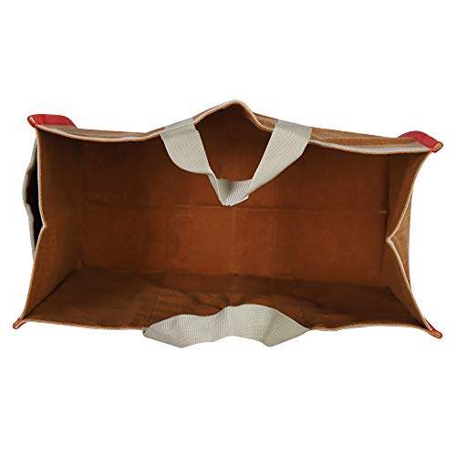 Image of (#B2B212228CA Eco Friendly Reusable Foldable Fabric Grocery Vegetable Shopping jhola Bag Heavy Canvas 1 pc Large 17x8x13 inch