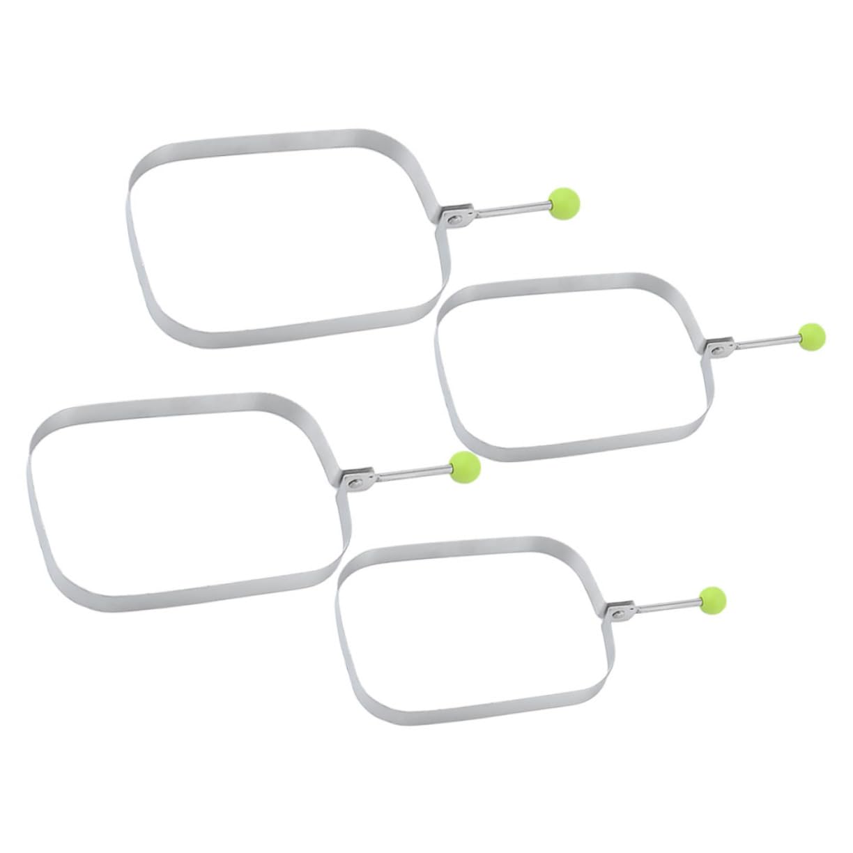 CONGARTENO 4pcs Stainless Steel Baking and Cooking Versatile Pancake and Molds for Frying Eggs Crepes and Cakes Easy Demolding for Kitchen Use