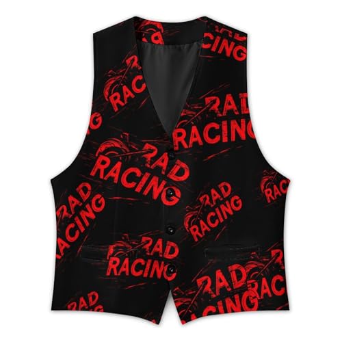Rad Racing Casual Suit Vest for Men Formal Business Dress Regular Fit Waistcoat Tuxedo2