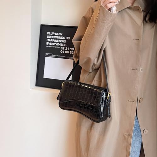 Image of PU Leather Tote Bag for Women with 2 Removable Straps and Zipper Closure