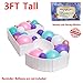 3FT Mosaic Balloon Frame Number 5 Light Up Numbers Pre-Cut Kit Thick Foam Board for Birthday Decoration