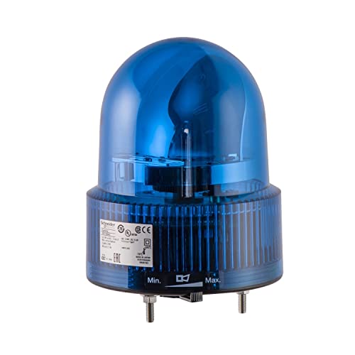 Feu rotatif LED bleu 24V ø120 pour signalisation lumineuse de sécurité