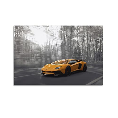 YUANLY Poster Supercar pour Lamborghini Aventador - Peinture décorative sur toile pour chambre à coucher - 30 x 45 cm