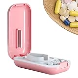 Maiitmor スモールピルディバイダー, 多機能薬クラッシャー, 錠剤分割器 刃ガード付き 透明安全 薬スライサー 小粒の錠剤を切るための分割器