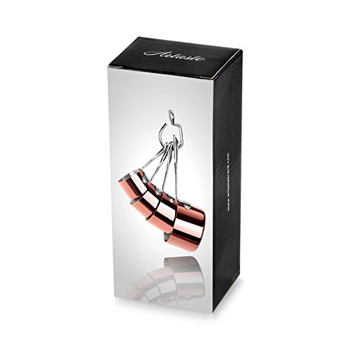 Set de 4 vasos medidores de acero inoxidable miniatura 5