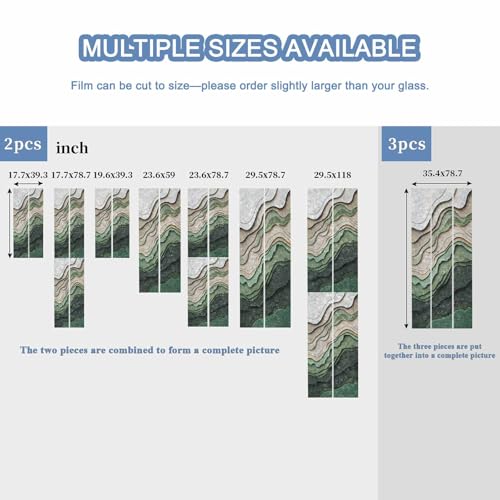 Vinilo decorativo ventana 19.6x39.3 pulgadas efecto vidriera miniatura 6