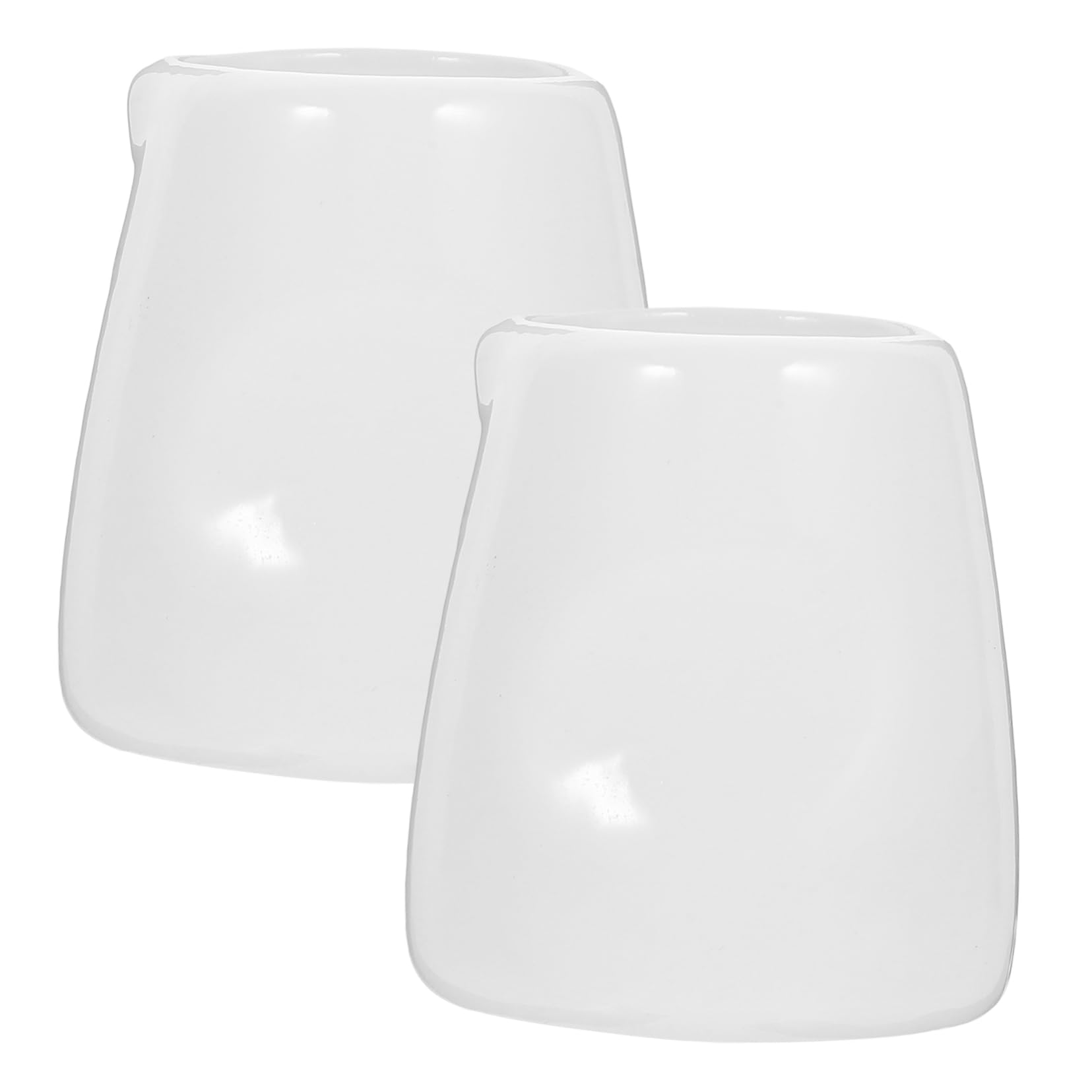 4 Ensembles Mini Tasse De Lait Pichet À Sirop Pichet À Lait Coupes Mignonnes Tasses Carafe Petit Lanceur De Lait Pouche De Lait en Porcelaine Céramique Blanche 2 Pièces * 4