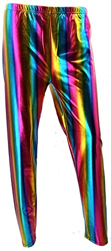 Gojoy shop-Leggings Arcoíris LGBT Gay Pride Pantalón Largo Yoga Beach Surf de Playa Deportivos Arcoiris Brillantes Love is Love Disfraces Orgullo Gay Adulto y Niños(M Leggings arcoíris)