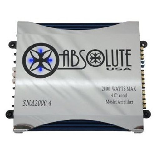 Absolute Synergy Series SNA-2000.4 2000-Watt Maximum Power 4-Channel Mosfet Amplifier