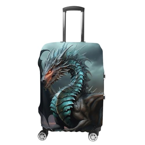 Cool Dragon Luggage Cover, Washable Elastic Suitcase Cover Protector Fit 18-32 Inch Luggage
