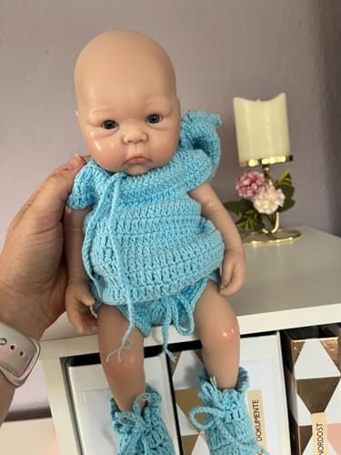 Muñeco Bebé Silicone Alan Reborn 12 pulgadas miniatura 5