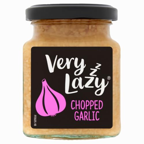 Very Lazy Chopped Garlic 200g Jar Premium Chopped Garlic in a Jar Ready to Use Garlic for Home Cooking Sauce Pasta & Marinades