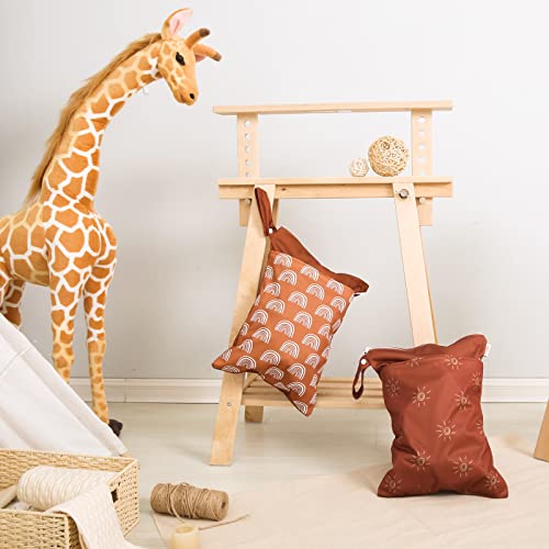 Gogoso 2Pcs Wet Bag With Zippered Pockets Washable Reusable Roomy For Travel,Beach,Pool,Daycare,Stroller,Diapers,Dirty Gym Clothes, Wet Swimsuits #TOP5