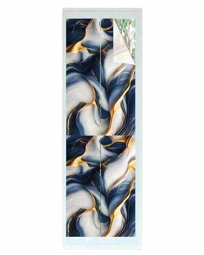 Película Decorativa de Vidrio Vitral Azul Marino 23.6x78.7 pulgadas