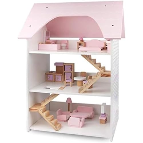 BtcFu DIY 木製ドールハウス 大型プレイハウス 3Dパズル 組み立てキット シミュレーション木造住宅 人形の家 プリンセスデザイン 子供用 おままごと 知育 女の子 男の子 誕生日 クリスマス プレゼント