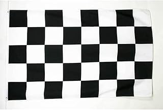 Checkered Black and White Flag 3' x 5' - Car Race Flags 90 x 150 cm - Banner 3x5 ft Light Polyester - Drapeau Damier Noir et Blanc AZ FLAG