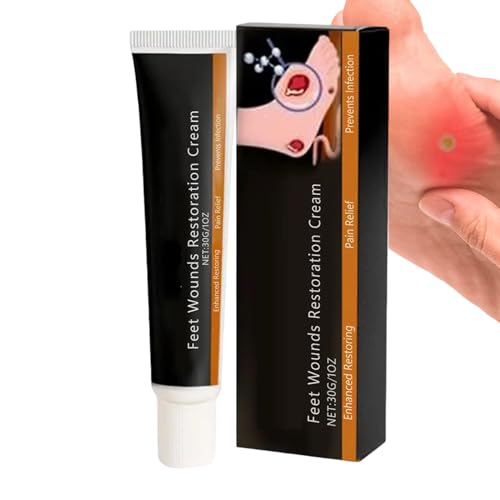 Holdes Loción para pies | Cuidado hidratante suavizante 30 g | Loción seca y agrietada para el cuidado de la piel | Para adultos atletas mujeres hombres reparación de hidratación durante la noche