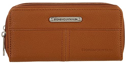 Pebble Ludlow Double Zip Around Wallet, Tan