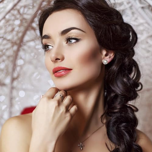 THUNARAZ Elegant Clip on Earrings for Women Crystal Wedding Earrings Clip on Rhinestone Formal Earrings for Brides Bridesmaids Non Pierced Jewelry4