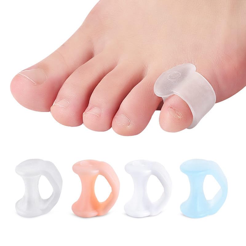 Separador de dedos de 8 piezas, estirador de dedos, protector de dedos, cojín para juanetes, alivia el dolor de pies por presión