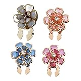 Cubre Botones para Mujer – Pines de Aleación con Cristales | Gemelos de Clip a la para Camisa y Vestido | Joyería Decorativa para Traje Blusa Fiesta y Boda