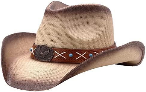 Retro Rodeo Wild Cowboy Hat - Unisex Western Cowboy Hat for Men and Women