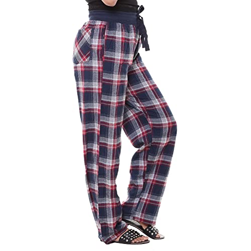 Image of Womens Multicolor Cotton Checkered Pyjama | Checks Pajama for women with Elastic & Drawstring Plus Size (S TO 8XL)