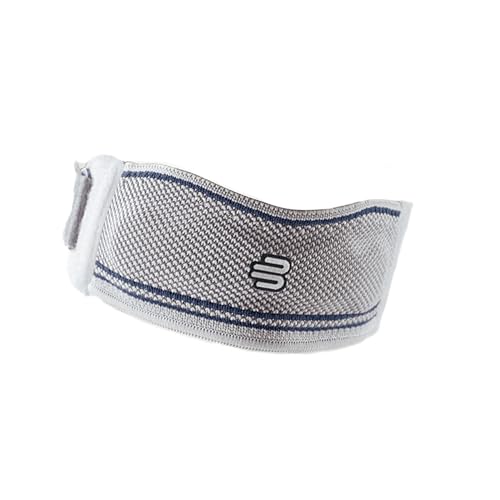 Bauerfeind - GenuPoint - Knee Strap - Support Patella & Patellar Tendon Relief for Runners, Jumpers Knee & Shin Splints, Fits Under The Kneecap - Size 2, Titanium